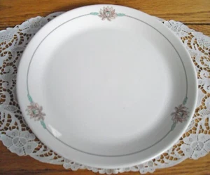 Vintage Syracuse China Syralite LILY PADS 10 1/2" Plate Pink Flowers ~ - Picture 1 of 5