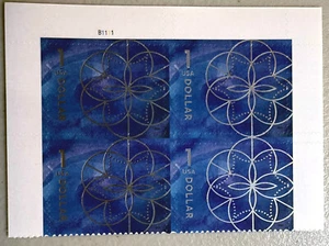 US Stamp SC# 5853 Geometric Patterns $1.00 Plate Block from 2024. MNH - Picture 1 of 1