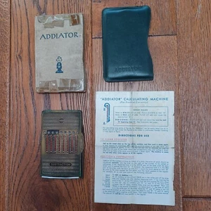 Vintage Addiator £.s.d Mechanical Calculator with Box, case and Instructions - Picture 1 of 5