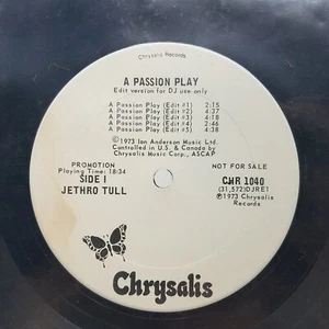 Jethro Tull - A Passion Play - CHR1040 1973 LP - Folk Rock Promo (Record Only) - Picture 1 of 2