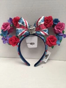 2022 Disney Parks Epcot MINNIE EARS United Kingdom QUEEN OF THE KINGDOM NWT - Picture 1 of 7