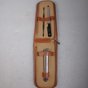 De Colección La Cross Schnefel Bros. Acero Cutícula Cortaúñas Lima Estuche de Cuero Alemania - Imagen 1 de 12