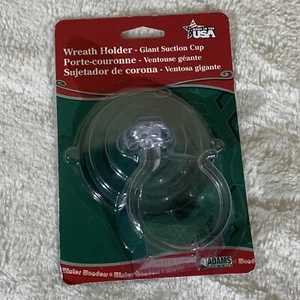 Adams Clear Suction Cup Wreath Holder Holds up to 10 pounds - NEW - Picture 1 of 2