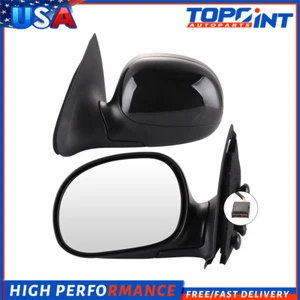 Power Side Exterior Mirrors For 1997-2004 Ford F-150 Black Cover - Picture 1 of 11