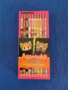 Sanrio Aggretsuko 10 Bleistifte Nr. 2 Kawaii Cute Rage Multicolor geschärft - Bild 1 von 8