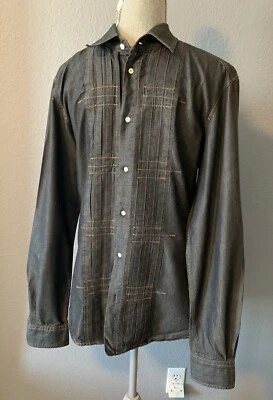 NEW! Just Cavalli Denim Men Shirt Size 50 Slim Fit - Image 1 of 4