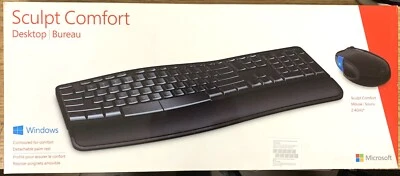 Microsoft Sculpt Comfort French Ergonomic Wireless Keyboard Mouse L3V-00003 - Image 1 of 4