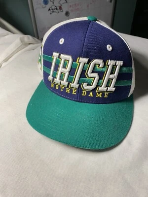 Zephyr Irish Notre Dame Cap Navy Green Embroidery Adjustable Snapback Hat MINT! - Image 1 of 4