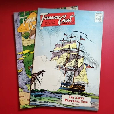 Cómics Treasure Chest Vol 18 #3 1962 y Vol 17 #17 1962 Pflaum en muy buena condición Foto 1 de 4