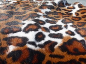 Calfskin Hair On leather hide Jaguar Print Long Silky Hair  VERY RARE!! - Picture 1 of 8