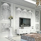 Luxury Wallpaper, 3D Grey Victorian Damask Embossed
