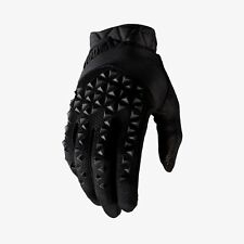 100% Black Geomatic Gloves for MTB Offroad & Bicycle On-Road Riding
