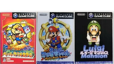 Nintendo GameCube Paper Maro RPG, Sunshine, Luigi Mansion Set of 3 Used Japan - Image 1 of 4