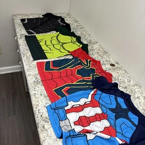 4Pk Kids Tshirts Black Panther, Spider-Man, Captain America, And Hulk Size 7 - Picture 1 of 5