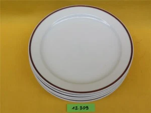 6 x cp Colditz Weisswasser Teller Ø 190 Kuchenteller metallisierender farb. Rand - Bild 1 von 5