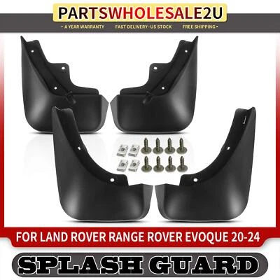 4x Splash Guards Mud Flaps for Land Rover Range Rover Evoque 20-24 Front & Rear - Image 1 of 4
