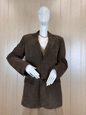 Chaqueta Blazer Ermenegildo Zegna Gamuza Cuero Marrón Talla M (50) Foto 1 de 4