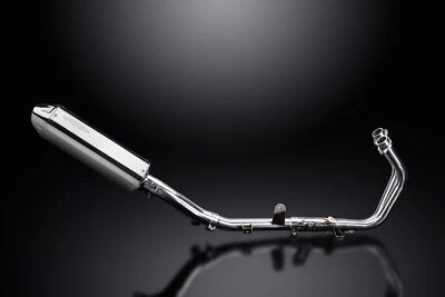 Honda CBR500R CB500F CB500X 13-18 Full Exhaust 2-1 13" TriOval Stainless Muffler - Image 1 of 4