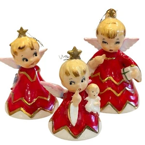 Vintage Holt Howard Geo Z. Lefton Naughty Sisters Angel Figurines 1956 Set 80112 - Picture 1 of 17