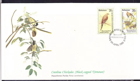 Bahamas 1985 "Fleetwood" Birds First Day Cover - Unaddressed Cover