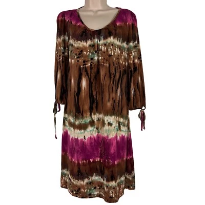 Vestido feminino Lily comprimento médio do joelho manga 3/4 linha A leve - Imagem 1 de 4