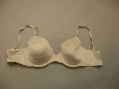 Sujetador Demi Ajustable 36C ELLEN TRACY Mujer Beige Forrado Con Aros Cierre Trasero 7K Foto 1 de 4