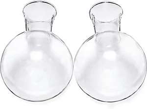 Bulb Glass Vase with Side-Hole for Replacement Planter Terrarium with Wooden Sta - Picture 1 of 12
