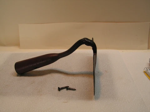 Vintage Cultivator Hoe Head Only Garden Tool Rustic Metal Iron Swan Neck 7 1/8" Cover