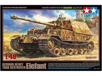 Tamiya German Heavy Tank Destroyer Elefant Plastic Model Kit 1:48 Scale - Image 1 of 4