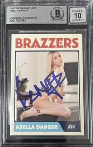 Abella Danger Signed Custom Trading Card Beckett Encapsulated Autograph Grade 10 - Picture 1 of 2