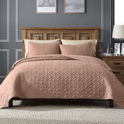 Juego de edredón 2/3 piezas colcha suave ligera ropa de cama para todas las estaciones - ClevaHome Foto 1 de 3