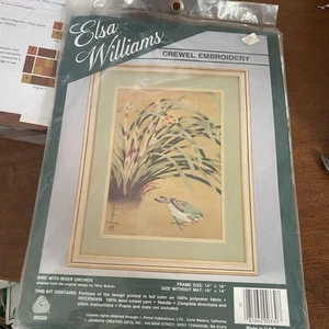 Elsa Williams Crewel Stickpackung Vogel mit Flussorchideen - Bild 1 von 5