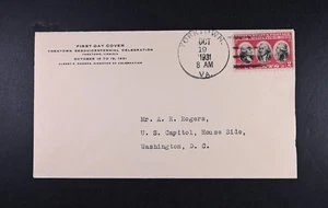 Oct 19 1931 FDC USA Scott # 703-27 1st Cachet no Label VF Cover Yorktown - Picture 1 of 2