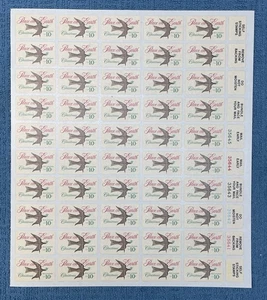 Scott #1552, 10c Weihnachten selbstklebend, postfrischer Bogen/50, rechts, SA (R14-54) - Bild 1 von 1