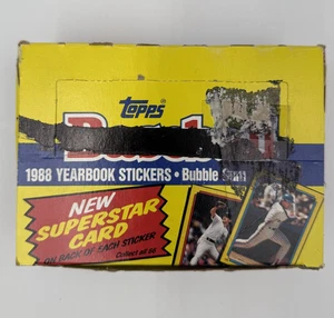 1988 Topps Baseball Yearbook Stickers - Complete Box - 48 Sealed Packs - Picture 1 of 3