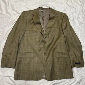 NOS Daniel Cremieux Loro Piana Sport Coat Plaid 43 R Worsted Wool USA Union Made - Picture 1 of 15