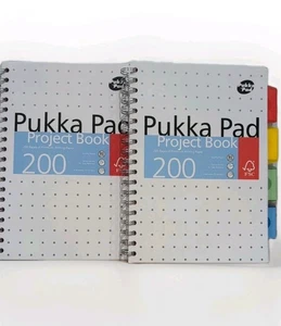 Libro de estudio Pukka Pad B5 x2 - Divisores, 3 tipos de papel - Paquete de 2 - Nuevo - Imagen 1 de 1