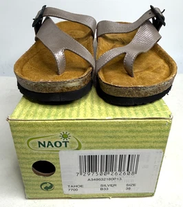 Sandalias sin cordones plateadas Naot Tahoe para mujer talla 7,5 EE. UU. 38 UE - Imagen 1 de 4