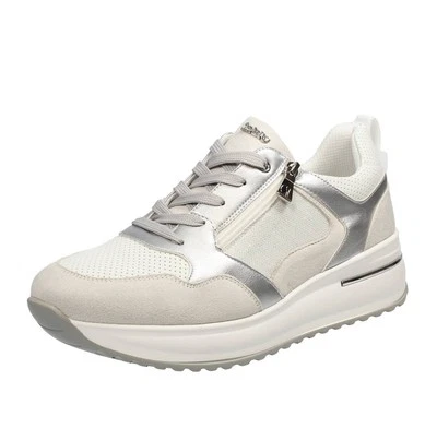 Inblu Sneakers Con Zeppa E Cerniera Argento - Taglia 35 [22.8cm] Scarpe Donna - Immagine 1 di 3