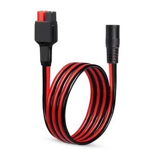Heavy Duty Cable 1M for Solar Panel Kit 45A Plug to DC 5521 Female 14AWG - Picture 1 of 5
