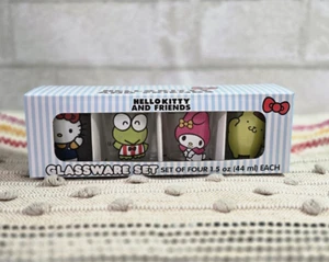 Hello Kitty Character Friends Froggy Glassware Set of Four Shot Glass 1.5 oz. - Picture 1 of 6