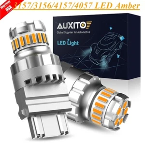 AUXITO 3157 23-LED Front Turn Signal Light Bulbs Amber Yellow Error Free Canbus - Foto 1 di 23
