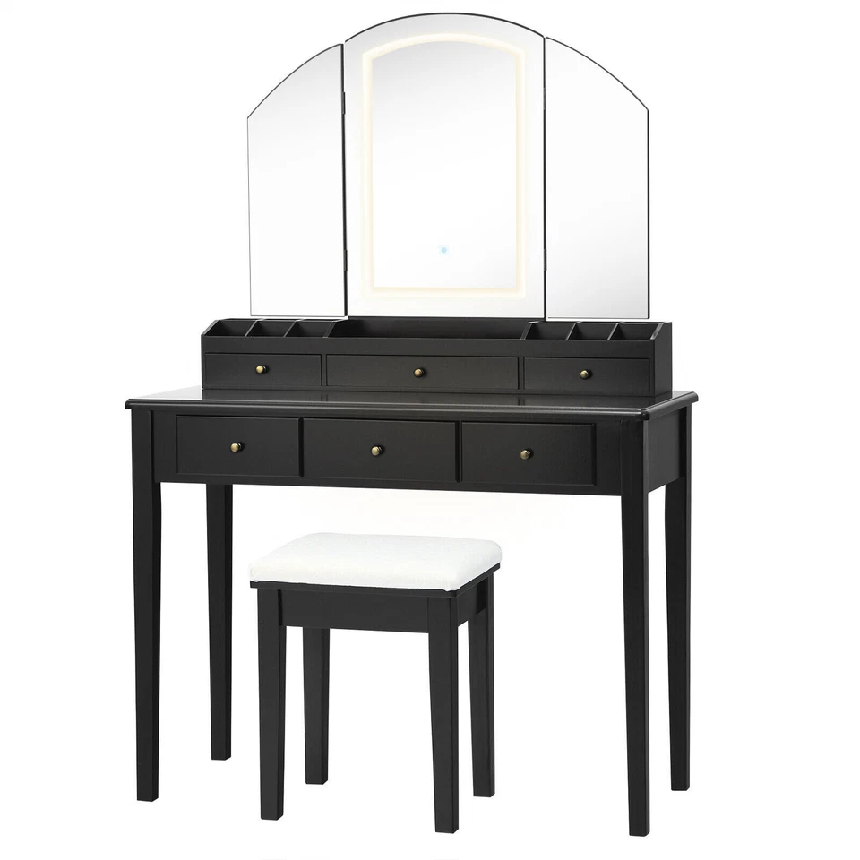 Costway HU10055USBK Vanity Table - Black