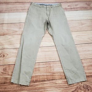 Tommy Hilfiger Pants Mens 31x32 Brown Straight Slim Chino Khaki Slacks Adult - Picture 1 of 9