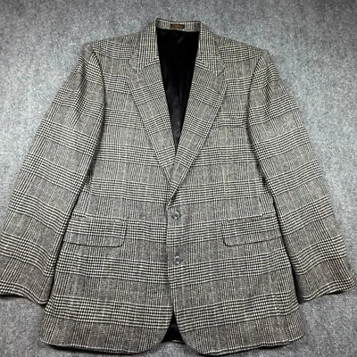 VTG Flannel Jacket M Blue 100% Wool Brushed Blazer Soft Warm Sport Coat 44L - Image 1 of 4