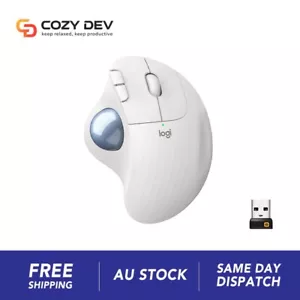 Logitech ERGO M575 Bluetooth + 2.4Ghz Unifying Wireless Trackball - White - Picture 1 of 7