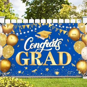 , Xtralarge Congrats Grad Banner - 72X44 Inch, Congratulations Banner | Graduati - Picture 1 of 12