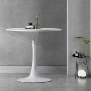 Pedestal Table Coffee Table 32" Round Wood Table for Dining Room Bedroom Kitchen - Picture 1 of 12