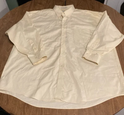 Camisa de vestir Enro Ultra Pinpoint, talla 19, amarilla, buen estado (495) Foto 1 de 4