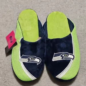 Seattle Seahawks Slippers Mens XL NFL Football NWT - Picture 1 of 10
